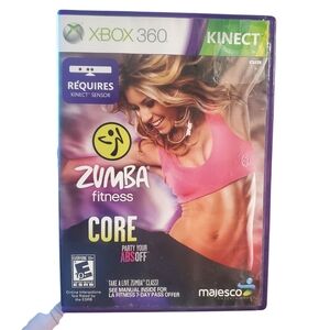 Zumba Fitness Core Party Your Abs Off KINECT  Game XBOX360 -USED